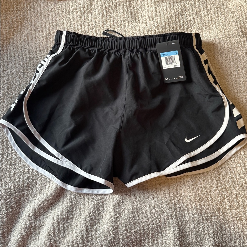 Nike Women's Black and White Shorts